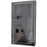 Specchio LED Verticale | Controllo tramite interruttore a muro | Luce bianca neutra - Reyze Serie Good Vibes Modello 3